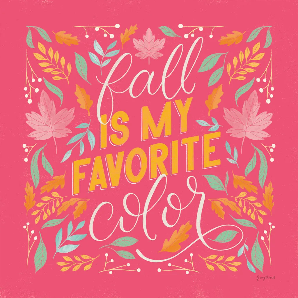 Autumn Sayings I Bright by Becky Thorns. SKU 65065a. Archival Giclee Fine art print for wall decor.