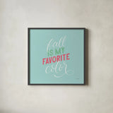 Autumn Sayings I No Leaves Bright by Becky Thorns. Shown in a sleek black glass frame for a contemporary gallery look. Available as an archival giclee rolled canvas, fine art paper, or poster print. SKU 65066a.