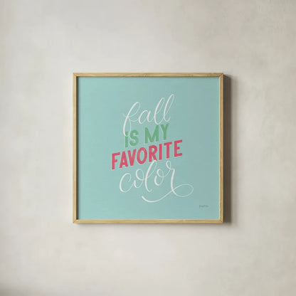 Autumn Sayings I No Leaves Bright by Becky Thorns. Shown in a natural wood glass frame for a timeless modern aesthetic. Available as an archival giclee rolled canvas, fine art paper, or poster print. SKU 65066a.