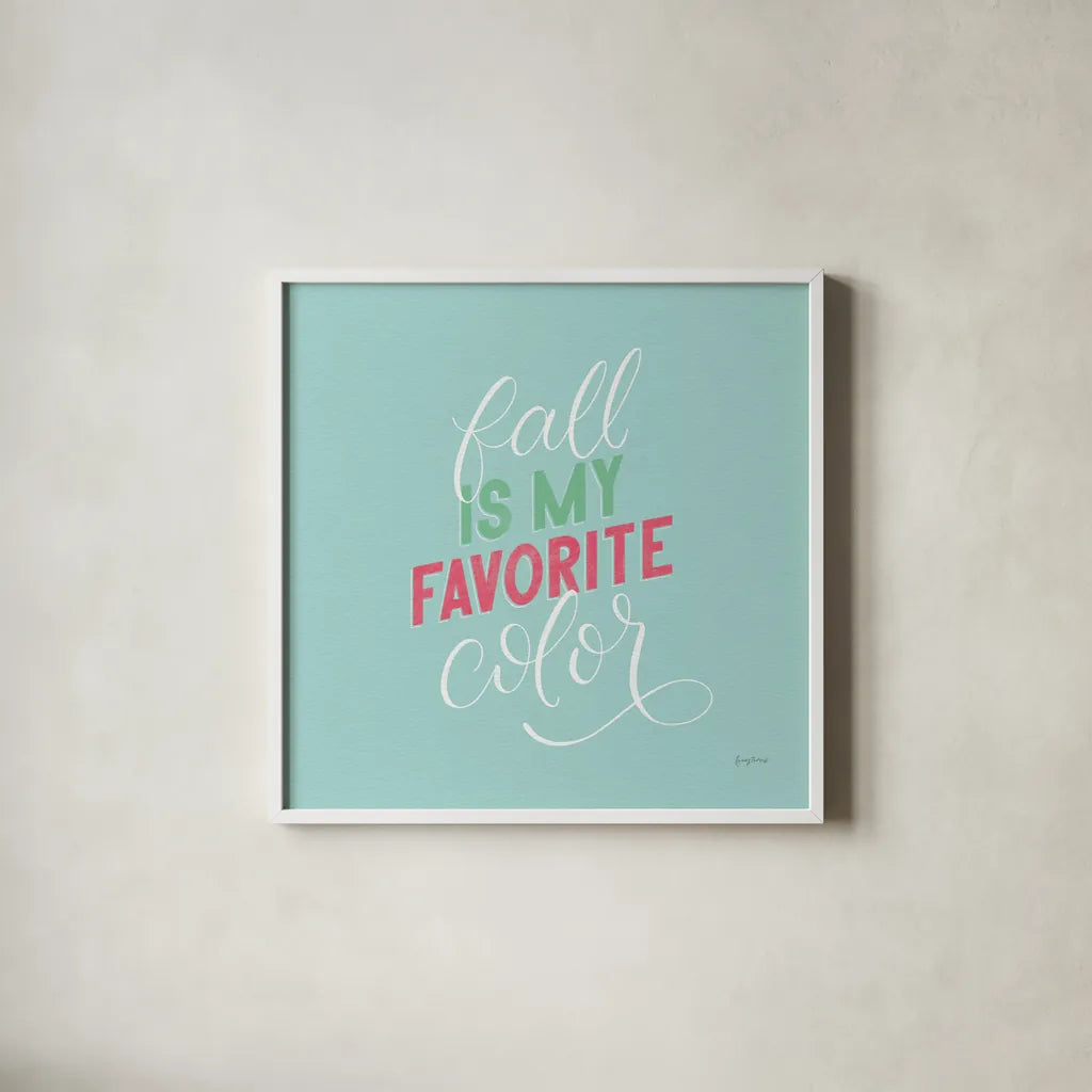 Autumn Sayings I No Leaves Bright by Becky Thorns. Shown in a crisp white glass frame for a clean and minimalist style. Available as an archival giclee rolled canvas, fine art paper, or poster print. SKU 65066a.