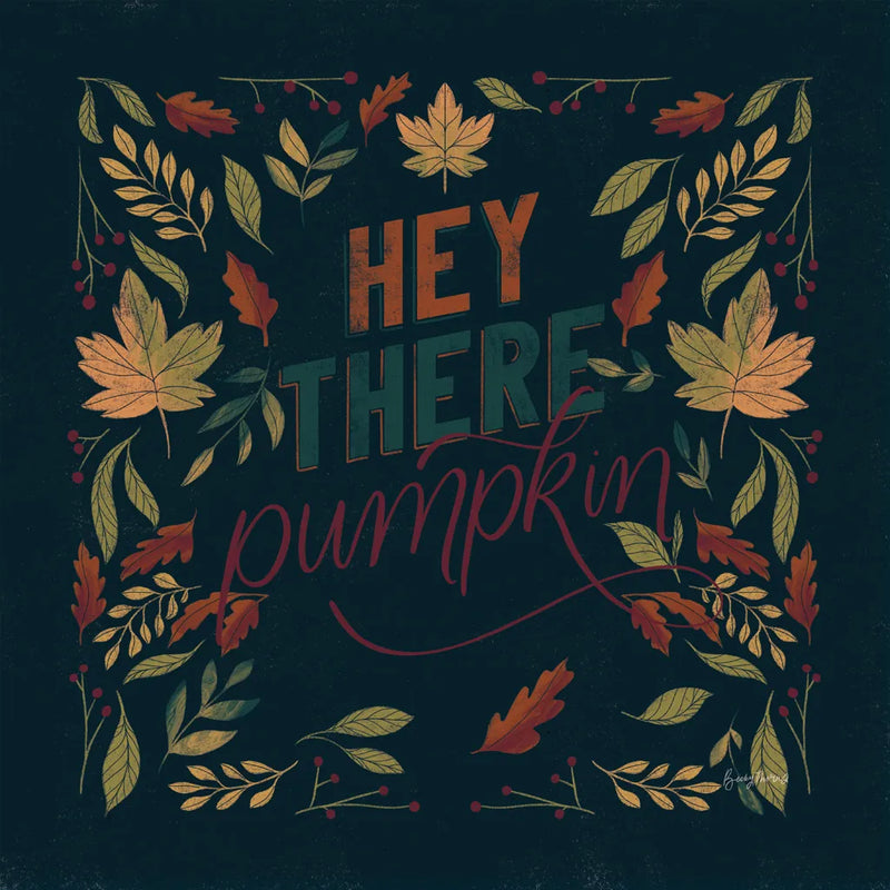 Autumn Sayings I Pumpkin by Becky Thorns. SKU 58299a. Archival Giclee Fine art print for wall decor.
