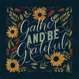 Autumn Sayings I Sunflowers by Becky Thorns. SKU 64043a. Archival Giclee Fine art print for wall decor.