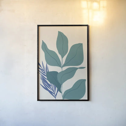 Balance IV Teal by Becky Thorns. shown as a paper print in a black flame. Available as a archival giclee rolled canvas, fine art paper, or poster print. SKU 70683h.