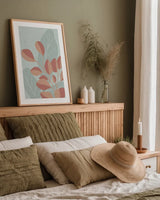 Balance V by Becky Thorns. shown as a paper print in a natural frame. Available as a archival giclee rolled canvas, fine art paper, or poster print. SKU 63799h.
