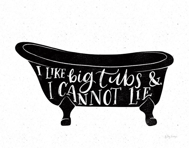 Bathroom Puns I Black by Becky Thorns