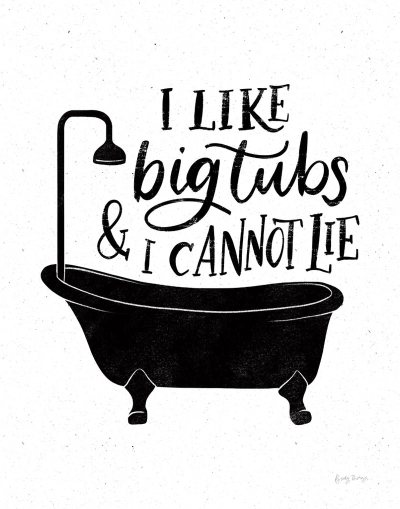 Bathroom Puns II Black by Becky Thorns