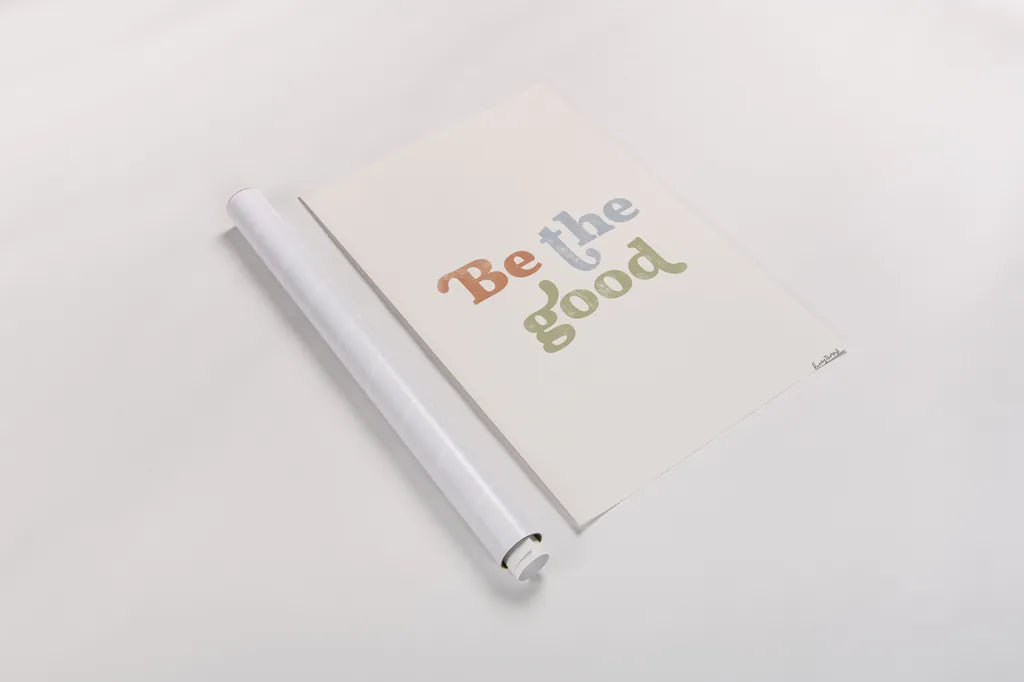 Be the Good II by Becky Thorns. shown as a rolled paper print. Available as archival giclee rolled canvas, fine art paper, or poster print. SKU 70980h.