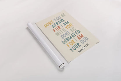 Bible Saying I by Becky Thorns. shown as a rolled paper print. Available as archival giclee rolled canvas, fine art paper, or poster print. SKU 57466h.