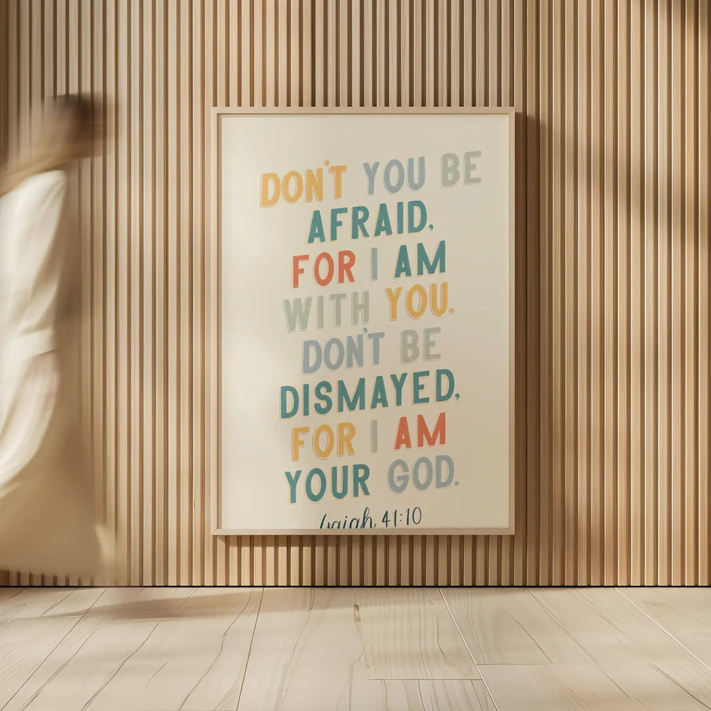 Bible Saying I by Becky Thorns. shown as over sized large wall art. Available as an archival giclee rolled canvas, fine art paper, or poster print. SKU 57466h.