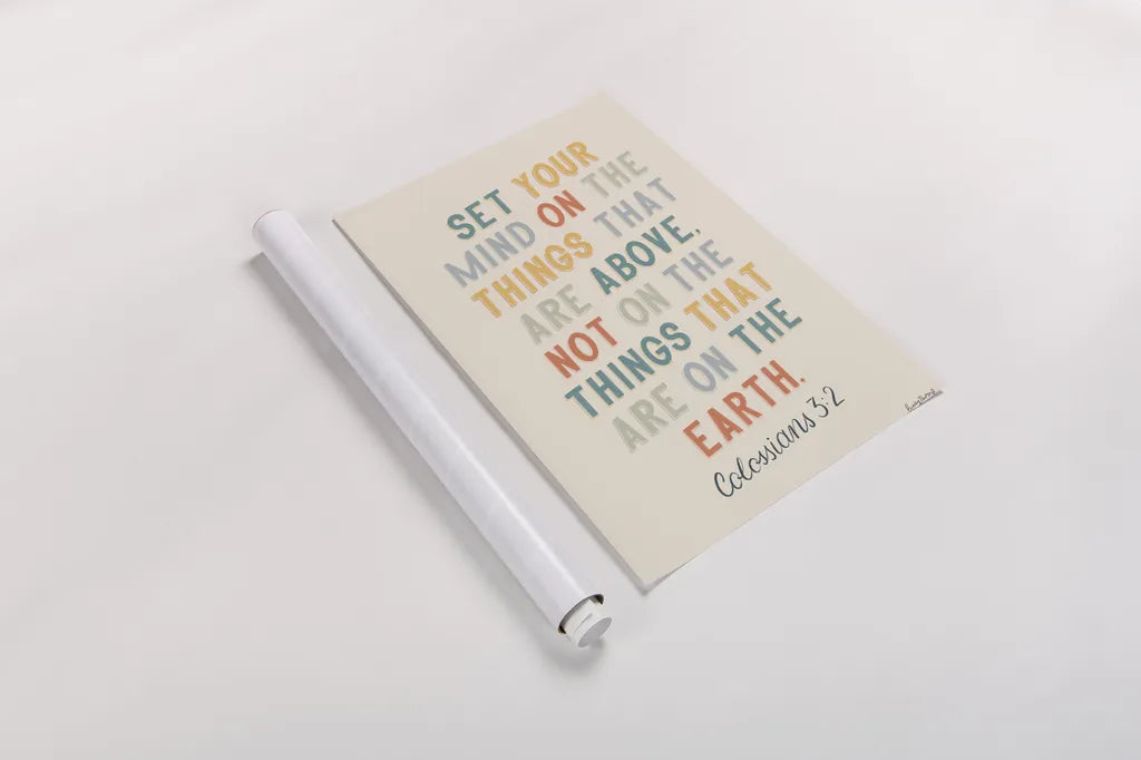 Bible Saying II by Becky Thorns. shown as a rolled paper print. Available as archival giclee rolled canvas, fine art paper, or poster print. SKU 57467h.