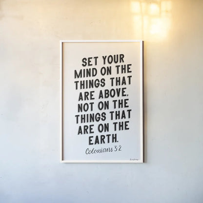 Bible Saying II BW by Becky Thorns. shown as a paper print in a white frame. Available as a archival giclee rolled canvas, fine art paper, or poster print. SKU 67043h.