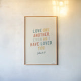 Bible Saying III by Becky Thorns. shown as a paper print in a natural frame. Available as a archival giclee rolled canvas, fine art paper, or poster print. SKU 57468h.