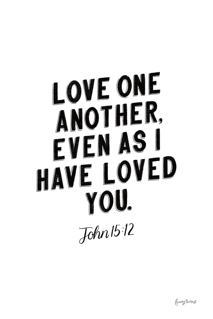 Bible Saying III BW by Becky Thorns. SKU 67044h. Archival Giclee Fine art print for wall decor.