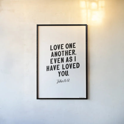 Bible Saying III BW by Becky Thorns. shown as a paper print in a black flame. Available as a archival giclee rolled canvas, fine art paper, or poster print. SKU 67044h.