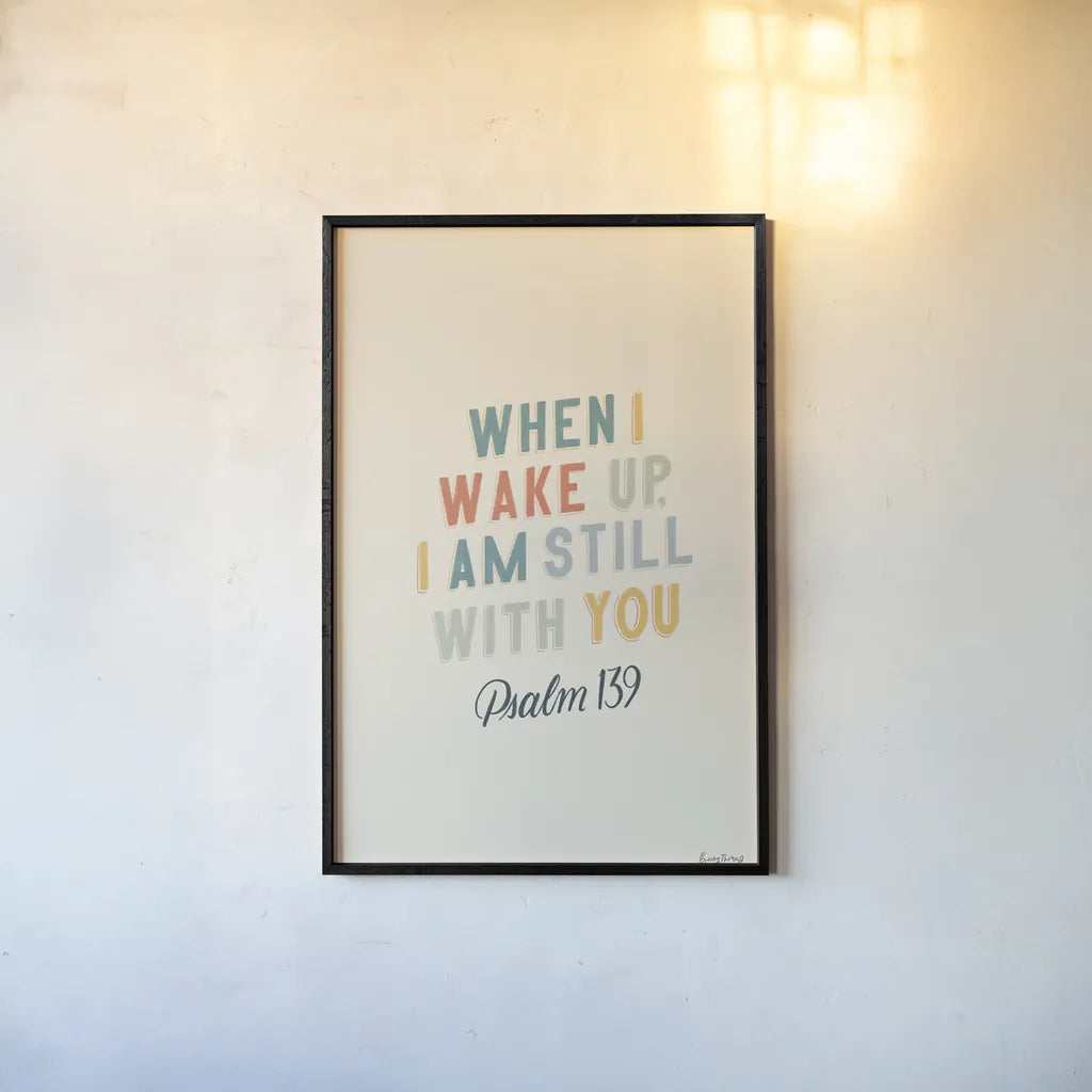 Bible Saying IV by Becky Thorns. shown as a paper print in a black flame. Available as a archival giclee rolled canvas, fine art paper, or poster print. SKU 57469h.