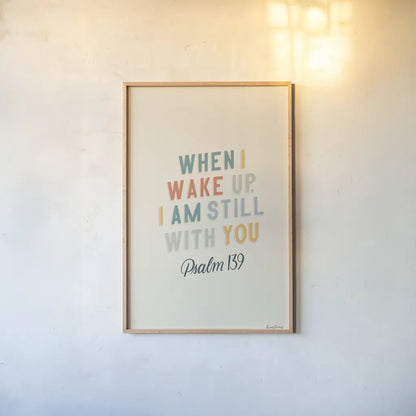 Bible Saying IV by Becky Thorns. shown as a paper print in a natural frame. Available as a archival giclee rolled canvas, fine art paper, or poster print. SKU 57469h.