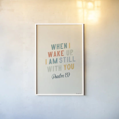 Bible Saying IV by Becky Thorns. shown as a paper print in a white frame. Available as a archival giclee rolled canvas, fine art paper, or poster print. SKU 57469h.