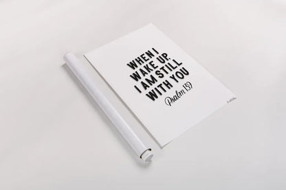 Bible Saying IV BW by Becky Thorns. shown as a rolled paper print. Available as archival giclee rolled canvas, fine art paper, or poster print. SKU 67045h.