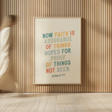 Bible Saying V by Becky Thorns. shown as over sized large wall art. Available as an archival giclee rolled canvas, fine art paper, or poster print. SKU 57470h.