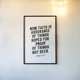 Bible Saying V BW by Becky Thorns. shown as a paper print in a black flame. Available as a archival giclee rolled canvas, fine art paper, or poster print. SKU 67046h.