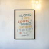 Bible Saying VI by Becky Thorns. shown as a paper print in a black flame. Available as a archival giclee rolled canvas, fine art paper, or poster print. SKU 57471h.