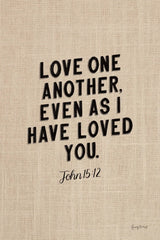 Bible Saying on Burlap III by Becky Thorns. SKU 97028h. Archival Giclee Fine art print for wall decor.