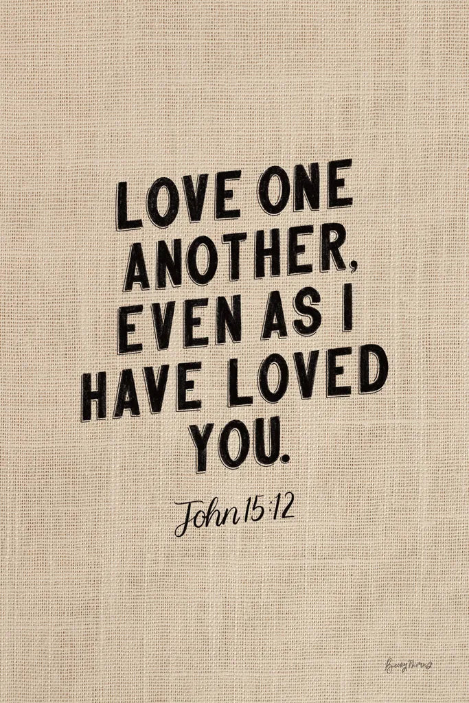 Bible Saying on Burlap III by Becky Thorns. SKU 97028h. Archival Giclee Fine art print for wall decor.