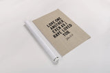 Bible Saying on Burlap III by Becky Thorns. shown as a rolled paper print. Available as archival giclee rolled canvas, fine art paper, or poster print. SKU 97028h.