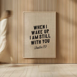 Bible Saying on Burlap IV by Becky Thorns. shown as over sized large wall art. Available as an archival giclee rolled canvas, fine art paper, or poster print. SKU 97029h.