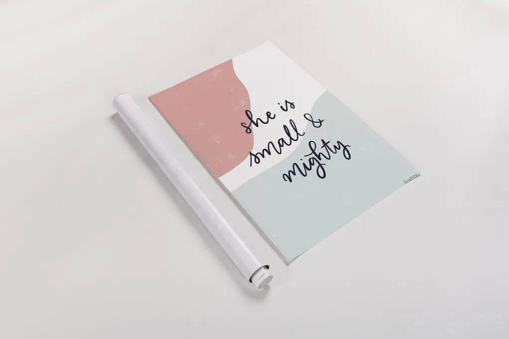 Blush Nursery I by Becky Thorns. shown as a rolled paper print. Available as archival giclee rolled canvas, fine art paper, or poster print. SKU 66456h.