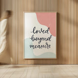 Blush Nursery II by Becky Thorns. shown as over sized large wall art. Available as an archival giclee rolled canvas, fine art paper, or poster print. SKU 66457h.