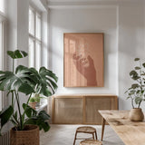 Boho Dreams I by Becky Thorns. shown as a print in a natural wood frame in a dining room. Available as a archival giclee rolled canvas, fine art paper, or poster print. SKU 71604h.