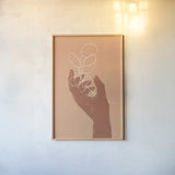 Boho Dreams I by Becky Thorns. shown as a paper print in a natural frame. Available as a archival giclee rolled canvas, fine art paper, or poster print. SKU 71604h.