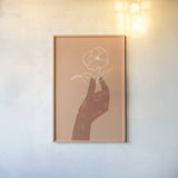 Boho Dreams II by Becky Thorns. shown as a paper print in a natural frame. Available as a archival giclee rolled canvas, fine art paper, or poster print. SKU 71605h.