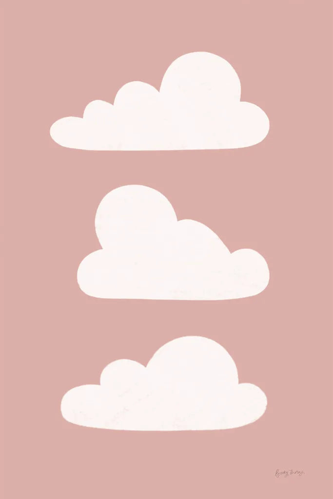 Boho Nursery Clouds by Becky Thorns. SKU 71372h. Archival Giclee Fine art print for wall decor.