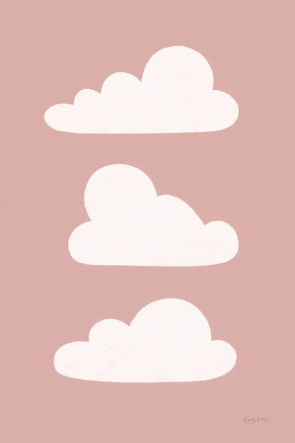 Boho Nursery Clouds by Becky Thorns. SKU 71372h. Archival Giclee Fine art print for wall decor.