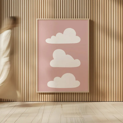 Boho Nursery Clouds by Becky Thorns. shown as over sized large wall art. Available as an archival giclee rolled canvas, fine art paper, or poster print. SKU 71372h.