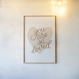 Boho Nursery I by Becky Thorns. shown as a paper print in a natural frame. Available as a archival giclee rolled canvas, fine art paper, or poster print. SKU 55637h.