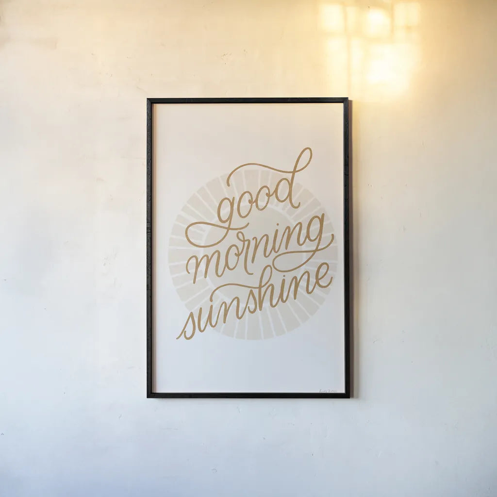 Boho Nursery II by Becky Thorns. shown as a paper print in a black flame. Available as a archival giclee rolled canvas, fine art paper, or poster print. SKU 55638h.