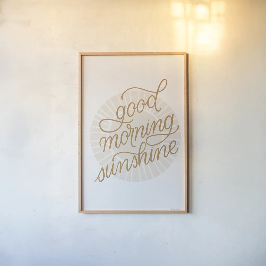 Boho Nursery II by Becky Thorns. shown as a paper print in a natural frame. Available as a archival giclee rolled canvas, fine art paper, or poster print. SKU 55638h.