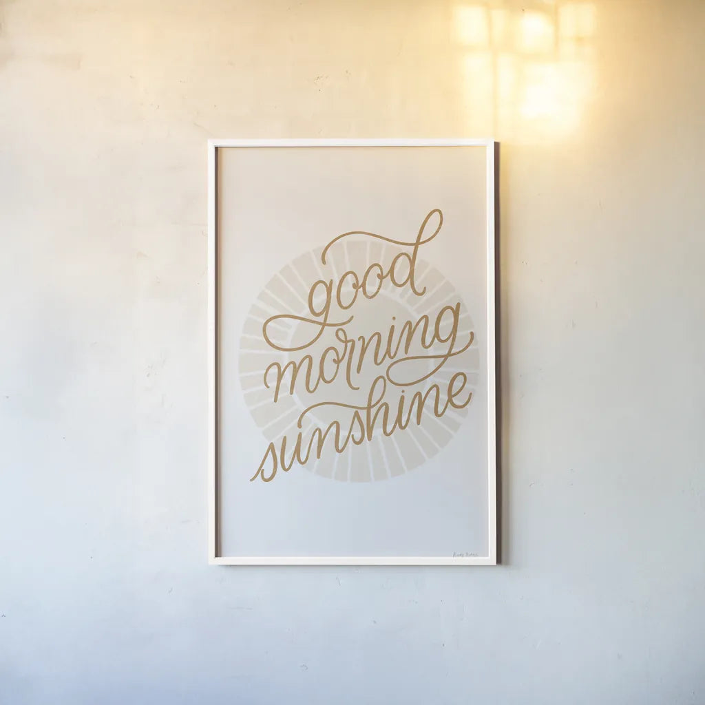 Boho Nursery II by Becky Thorns. shown as a paper print in a white frame. Available as a archival giclee rolled canvas, fine art paper, or poster print. SKU 55638h.