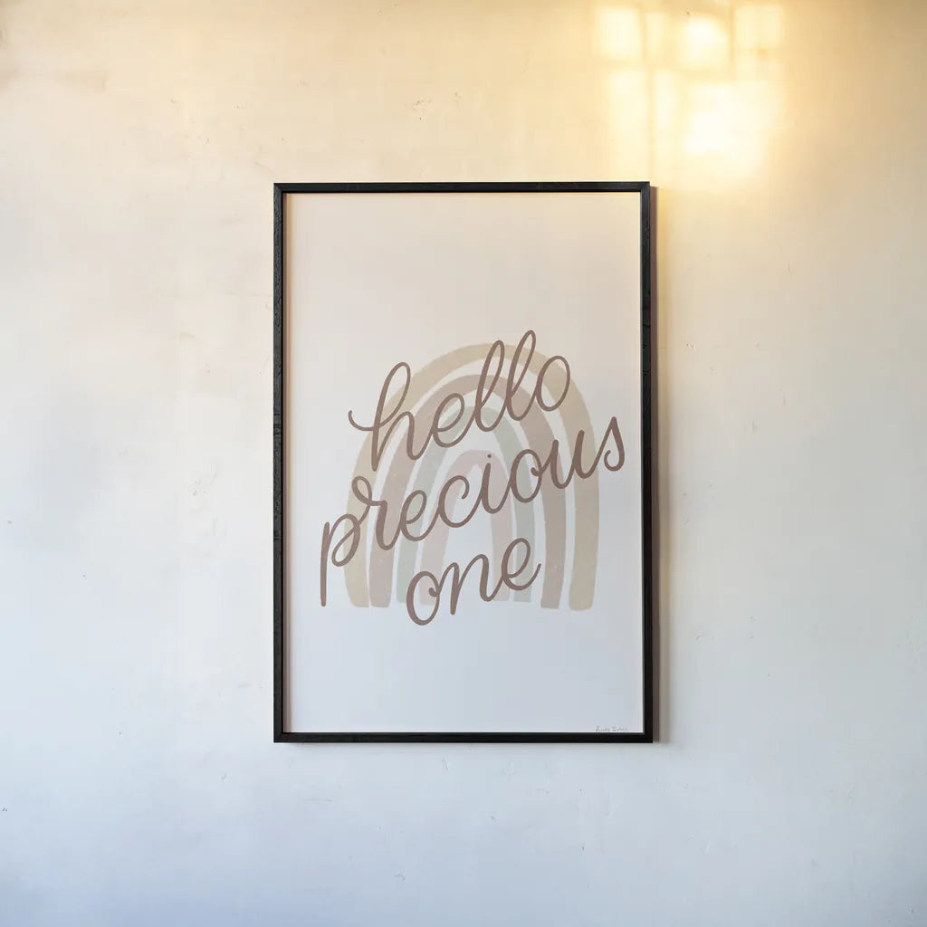 Boho Nursery III by Becky Thorns. shown as a paper print in a black flame. Available as a archival giclee rolled canvas, fine art paper, or poster print. SKU 55639h.