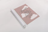 Boho Nursery IV Blush by Becky Thorns. shown as a rolled paper print. Available as archival giclee rolled canvas, fine art paper, or poster print. SKU 66527h.