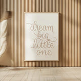 Boho Nursery IV Brown by Becky Thorns. shown as over sized large wall art. Available as an archival giclee rolled canvas, fine art paper, or poster print. SKU 78762h.