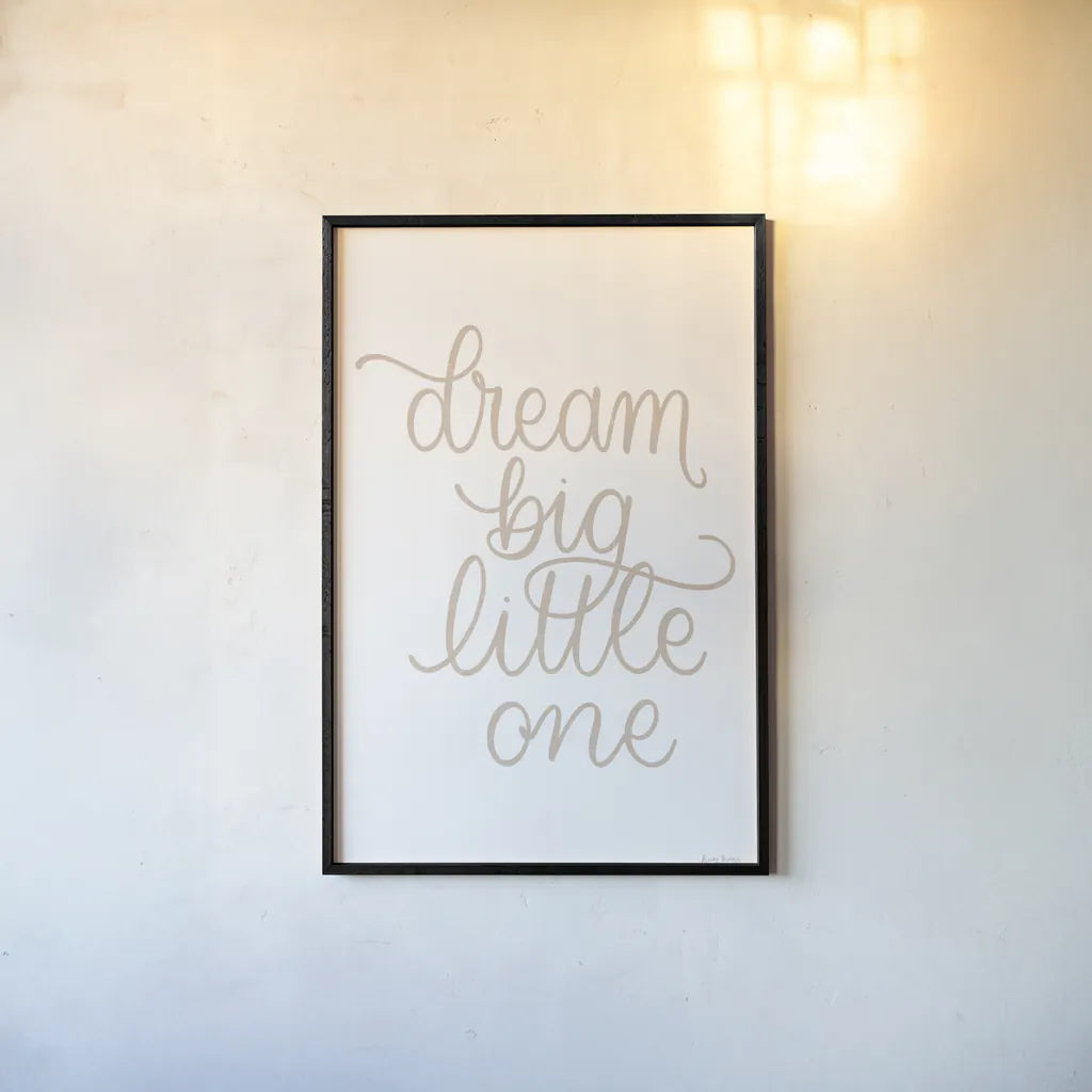 Boho Nursery IV Brown by Becky Thorns. shown as a paper print in a black flame. Available as a archival giclee rolled canvas, fine art paper, or poster print. SKU 78762h.