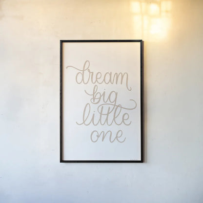 Boho Nursery IV Brown by Becky Thorns. shown as a paper print in a black flame. Available as a archival giclee rolled canvas, fine art paper, or poster print. SKU 78762h.