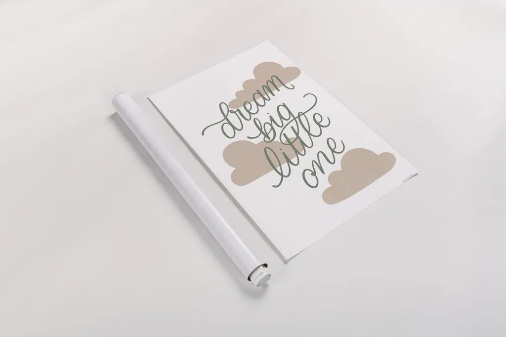 Boho Nursery IV Green by Becky Thorns. shown as a rolled paper print. Available as archival giclee rolled canvas, fine art paper, or poster print. SKU 66528h.