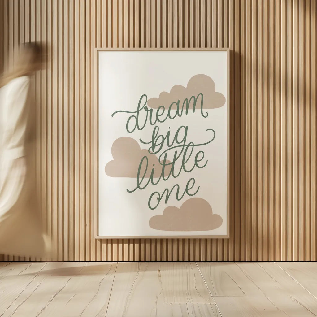 Boho Nursery IV Green by Becky Thorns. shown as over sized large wall art. Available as an archival giclee rolled canvas, fine art paper, or poster print. SKU 66528h.