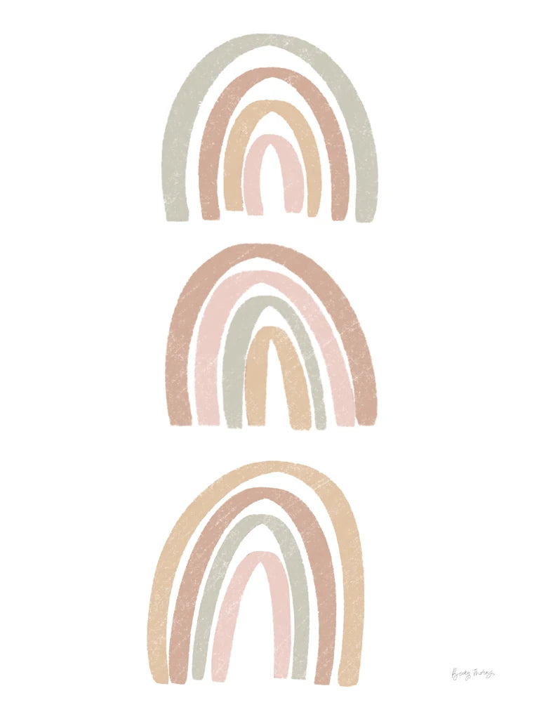 Boho Nursery Rainbows I by Becky Thorns