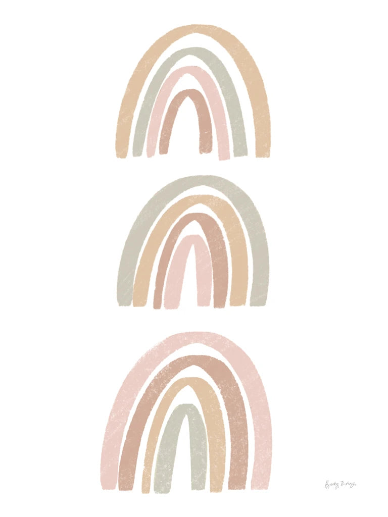Boho Nursery Rainbows II by Becky Thorns